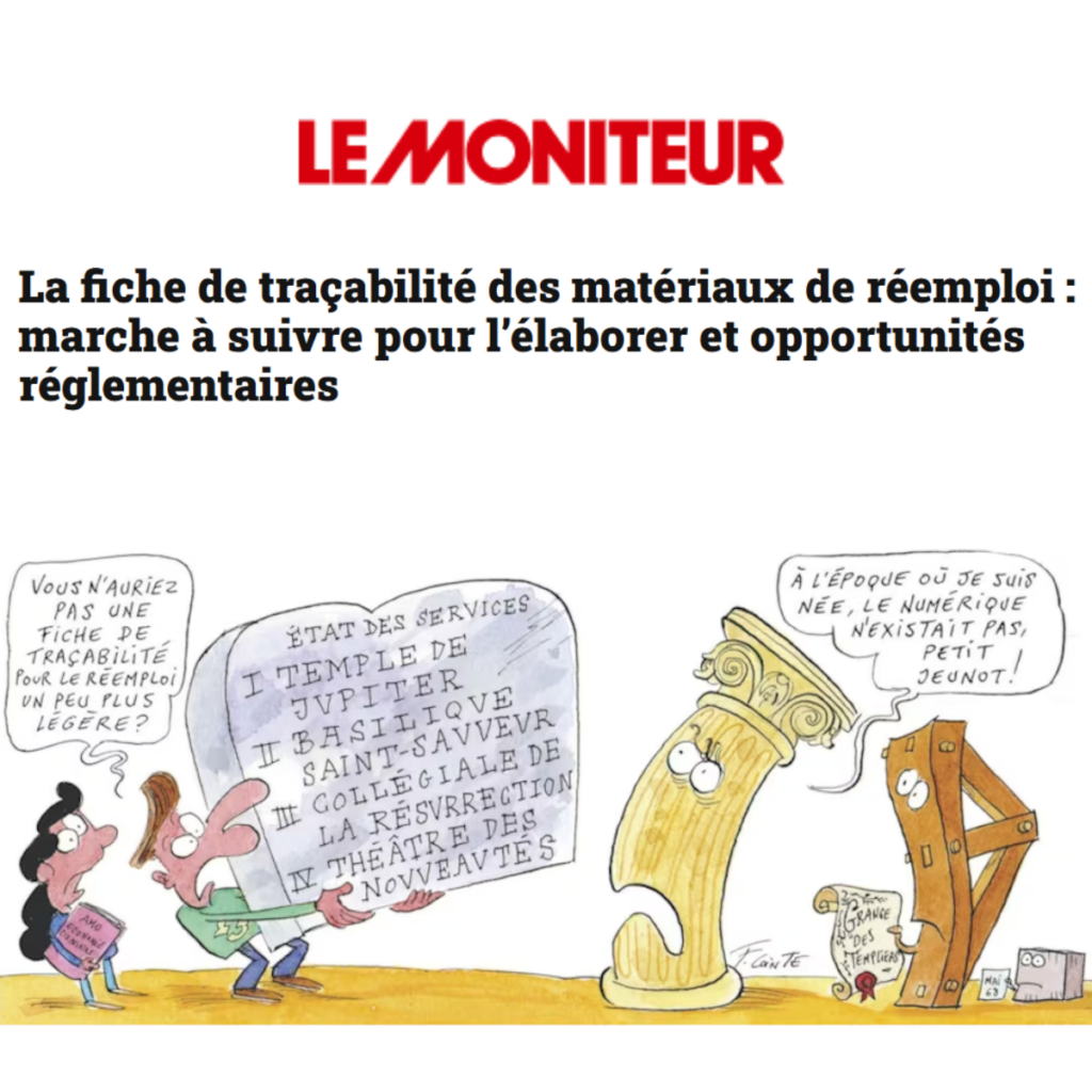 fiche de traçabilité gelot réemploi
